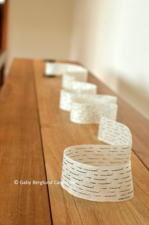 Artist's book "NO MIND", Gaby Berglund Cardenas, 2015